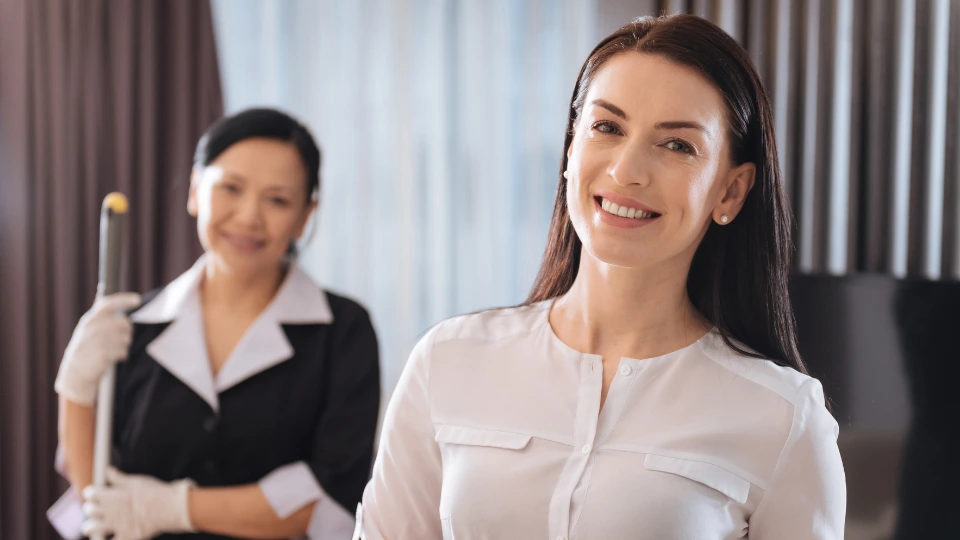 floor supervisor and room attendant in housekeeping