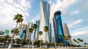 doha corniche in doha qatar