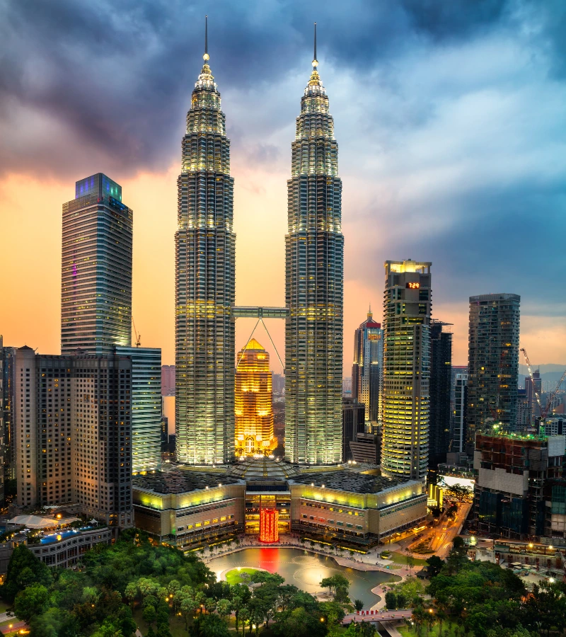 petronas twin towers in kuala lumpur malaysia